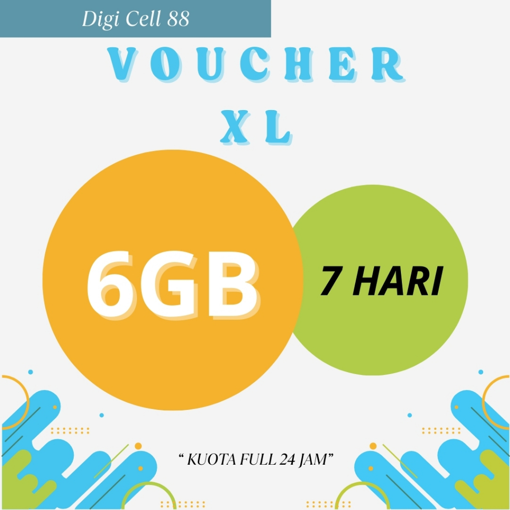 Voucher Kuota XL 6GB 7 HARI FULL 24 JAM - Voucher Kuota XL HotRod Harian - Paket Data XL Murah