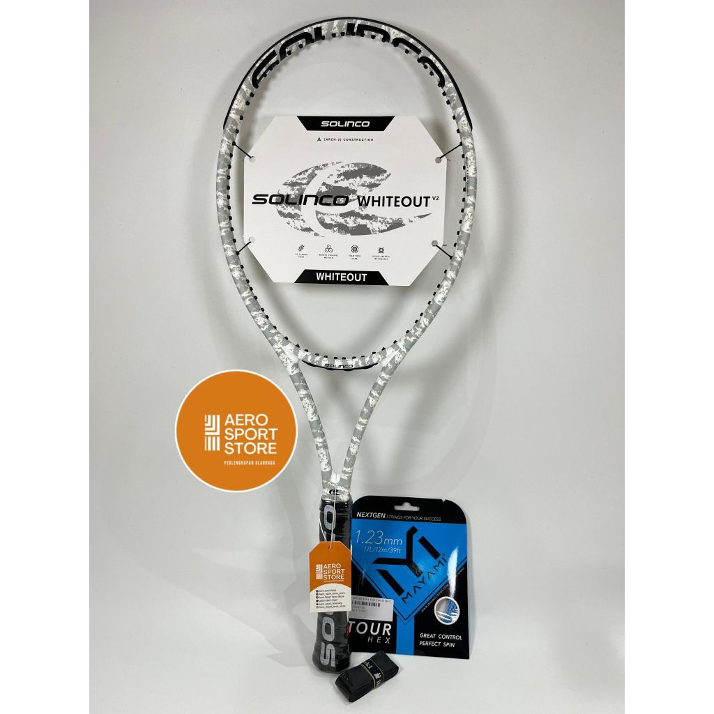 [ RAKET TENIS SOLINCO WHITEOUT V2.0 SERIES + BONUS ]