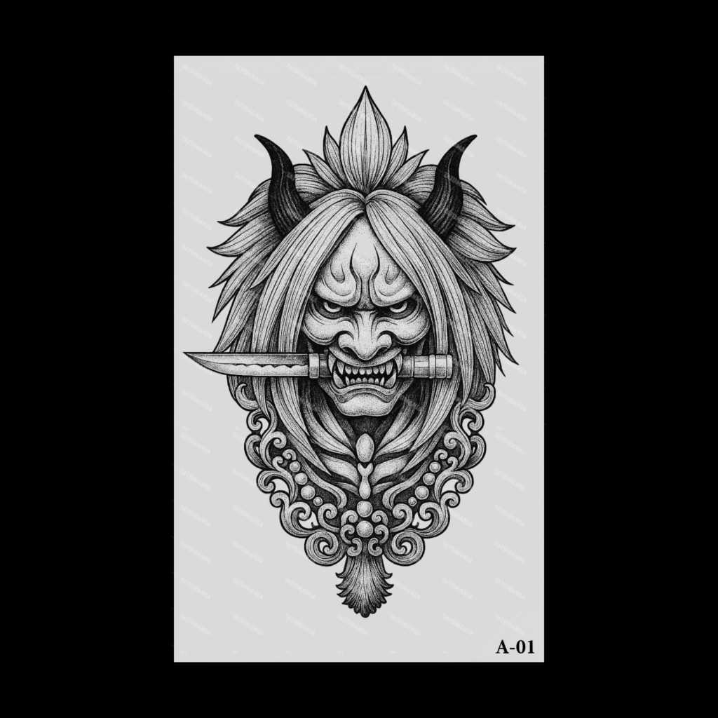 TATOMANIASTORE-Stiker tato temporer semi permanen anti air motif Animasi A-01 Naruto