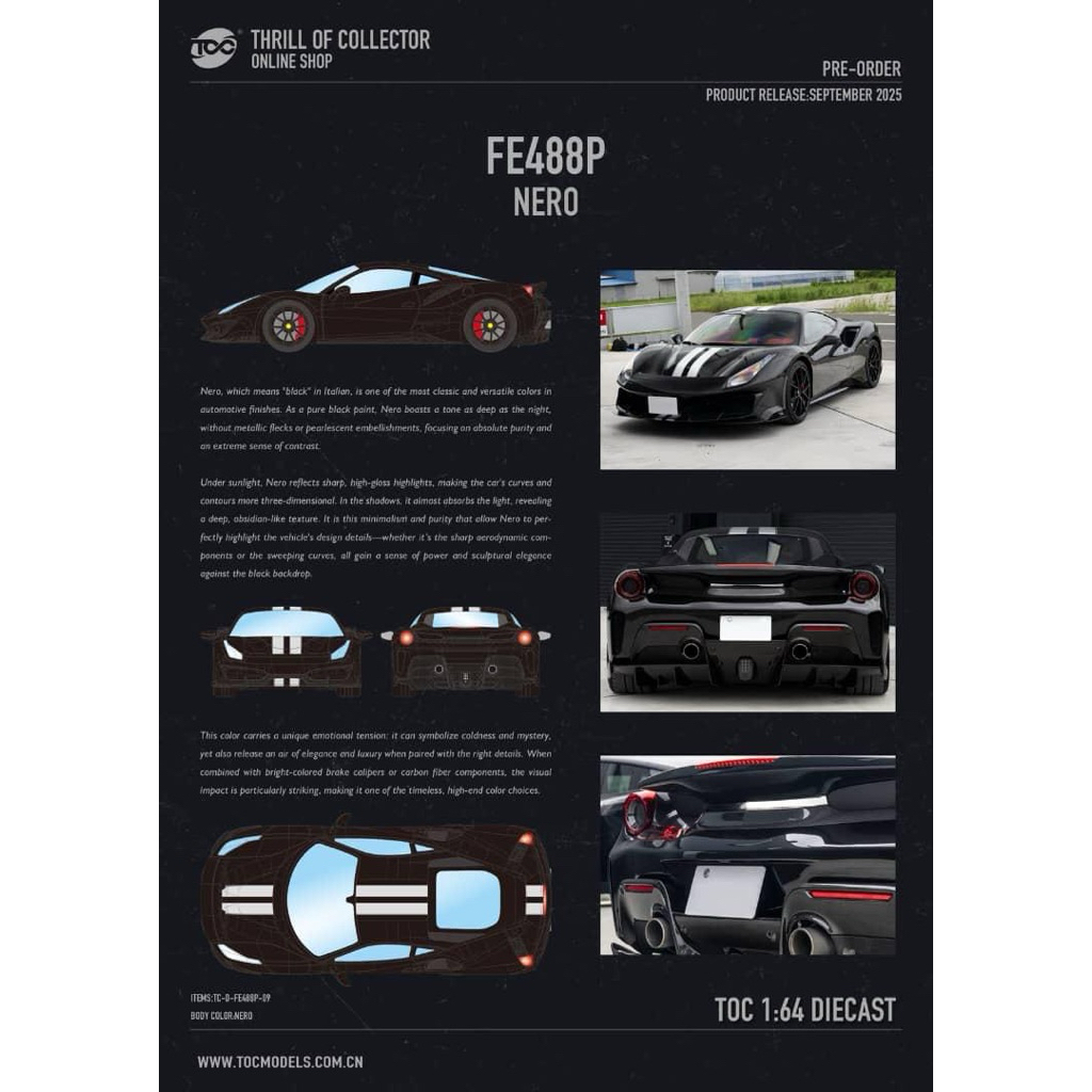 TOC 64 Ferrari 488 Pista Nero
