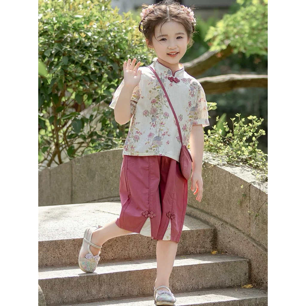 (2-12 TAHUN) Setelan Qipao Baju Cheongsam Imlek Anak Perempuan Import