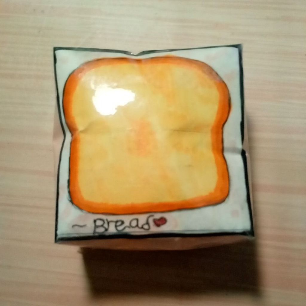 Squishy tahu dari kertas gambar roti