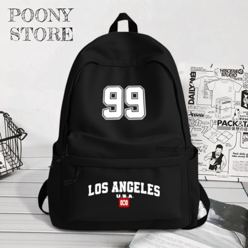 Tas Ransel Pria Motif 99 Ransel Distro Keren Cowok Cewek Tas Sekolah Backpack SD SMP SMA Kuliah