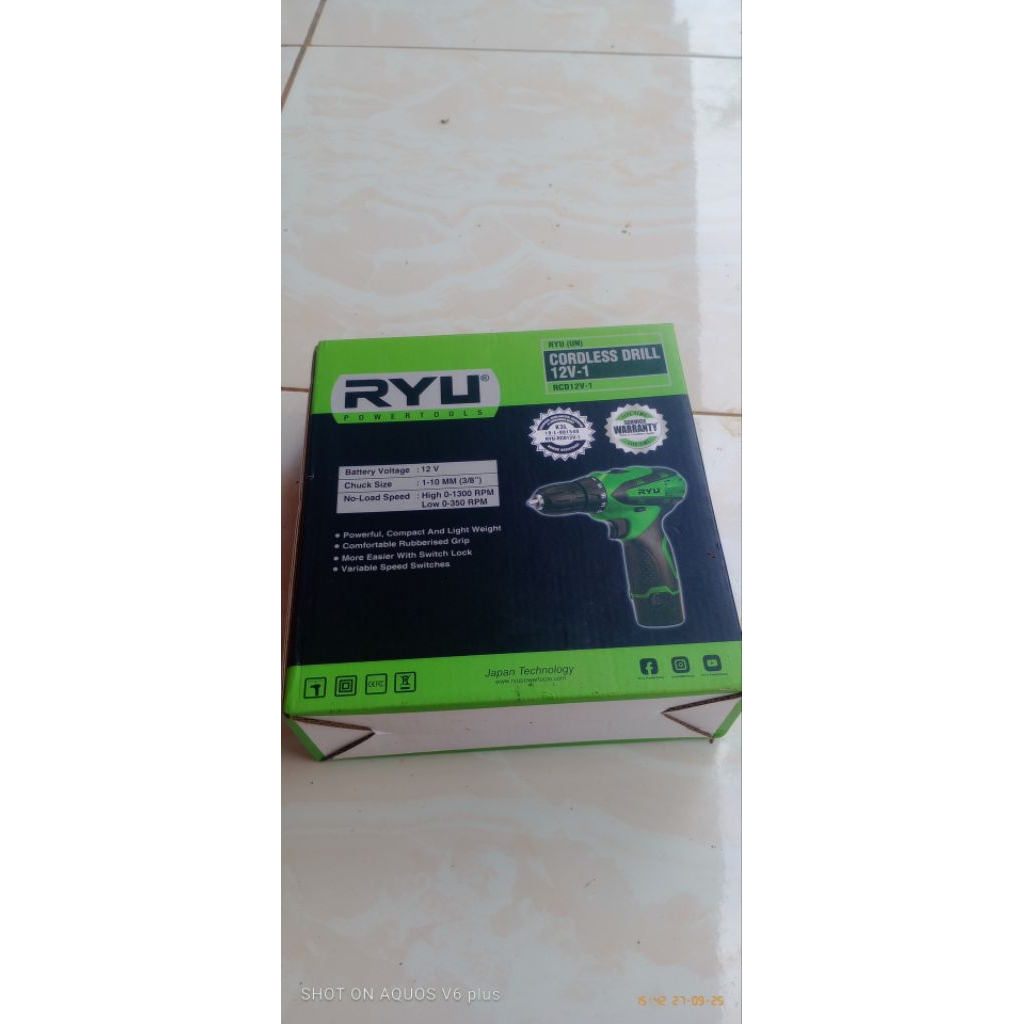 Bor baterai ryu 12v-1 (jual kembali)