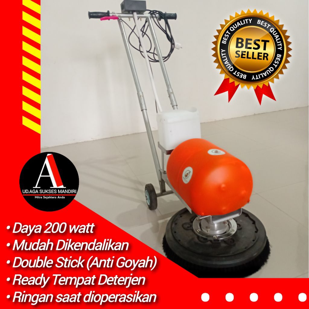 Mesin Sikat Karpet Polisher Simple Daya Listrik 200 Watt Super Clean | Mesin Polisher Alat Sikat Kar