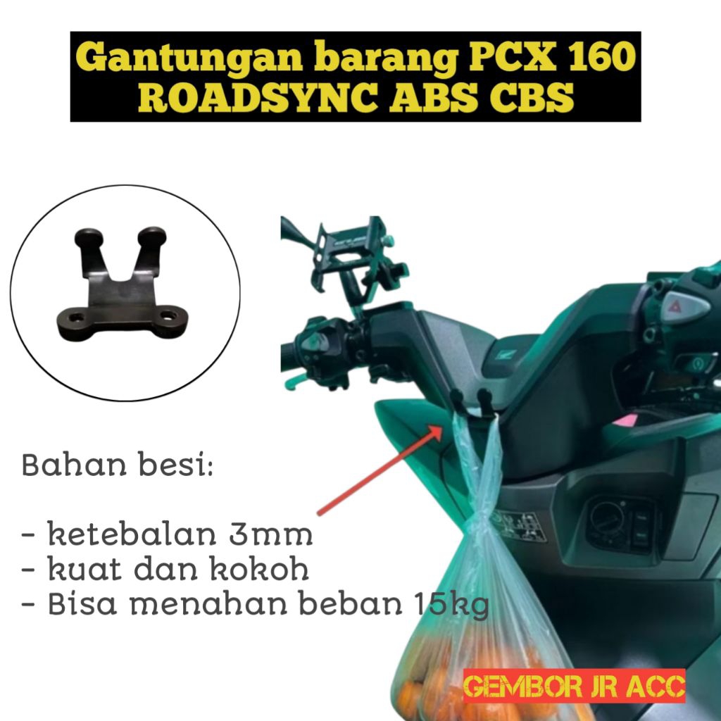 Gantungan Barang PCX 160 2025 pcx 160 2025 Roadsync Abs Cbs Pnp plug and play gantungan