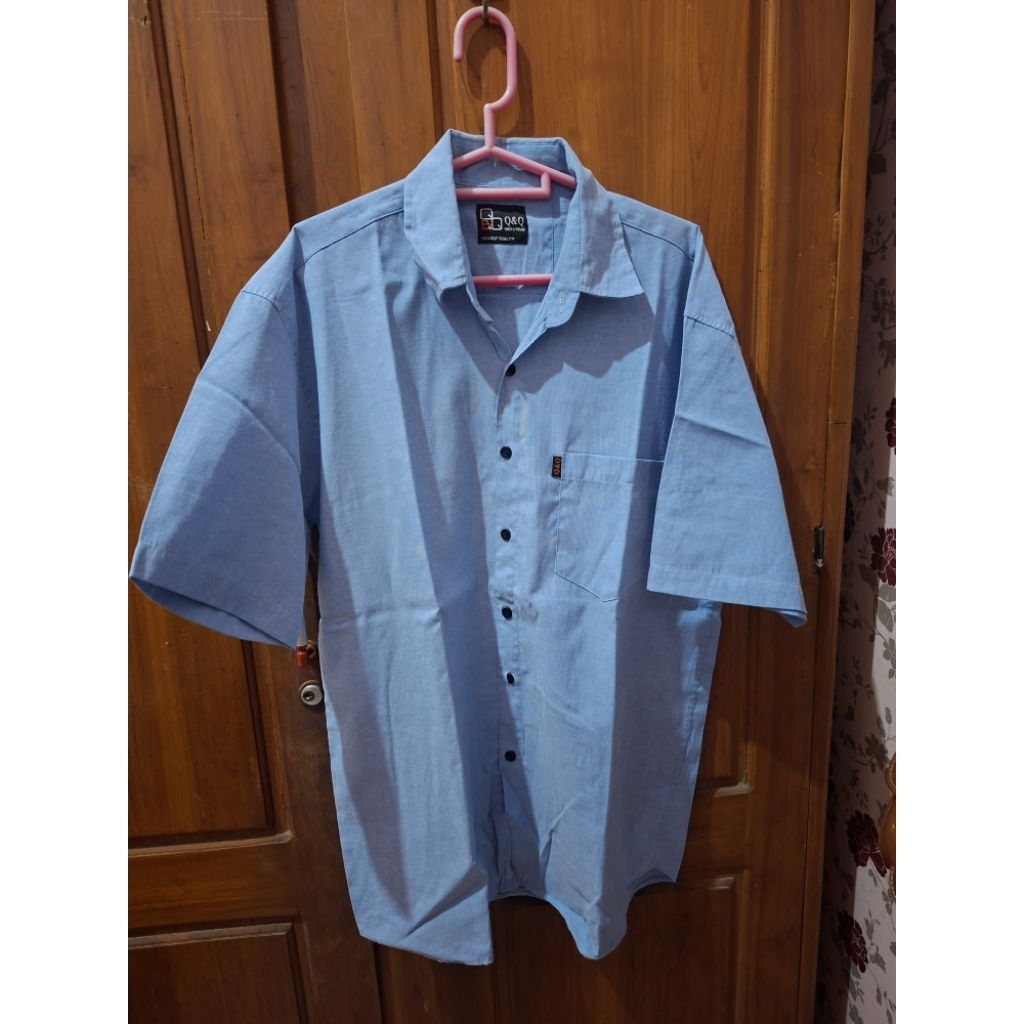 PRELOVE KEMEJA PRIA BIRU LAUT JUMBO