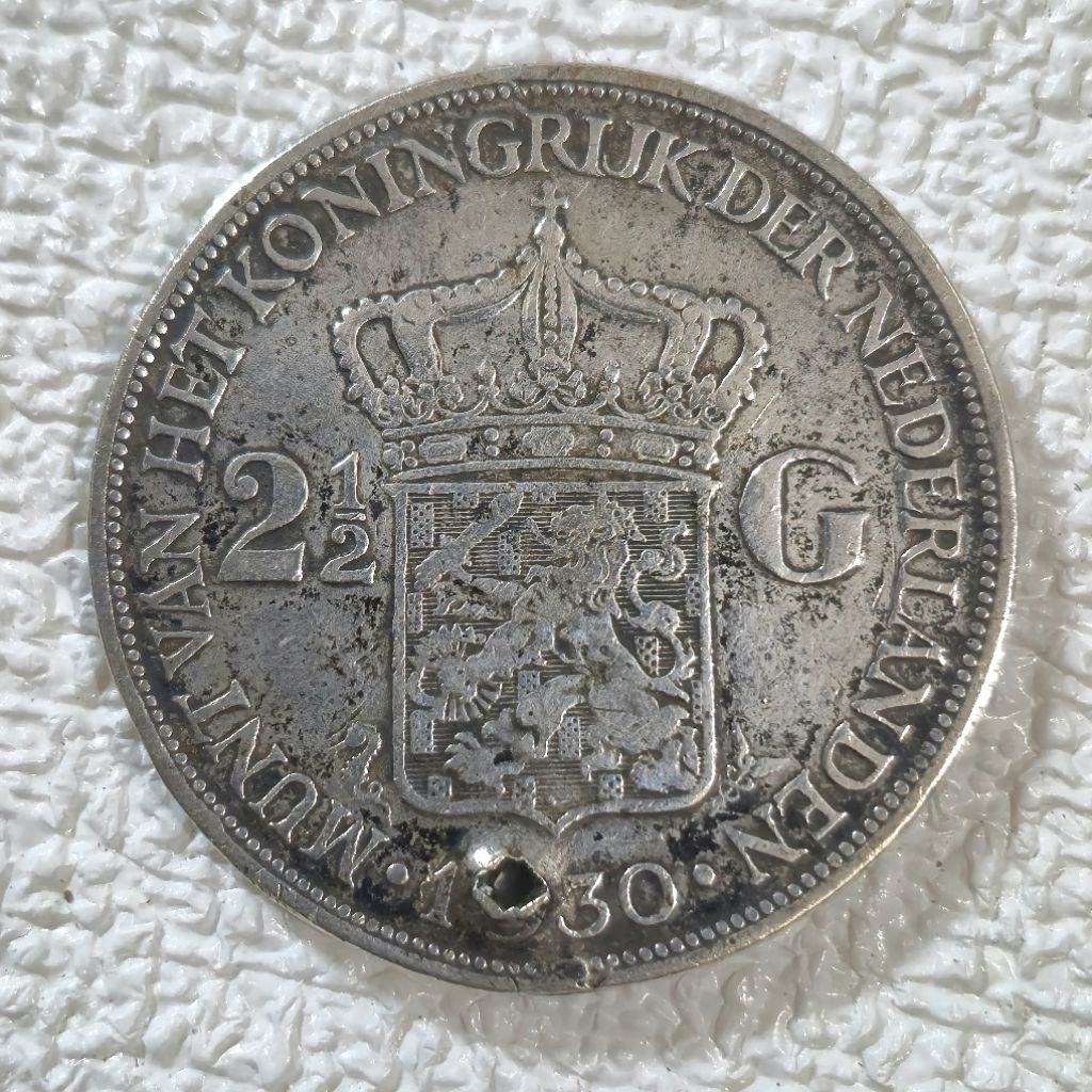 KOLEKSI KOIN KUNO 2,5 GOLDEN WILHELMINA 1930