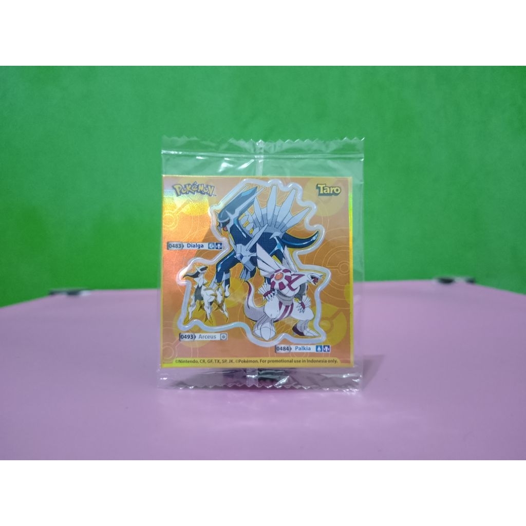 Stiker / Sticker TARO x POKEMON - DIALGA x ARCEUS x PALKIA - Hologram Nintendo New Murah Retro Vinta