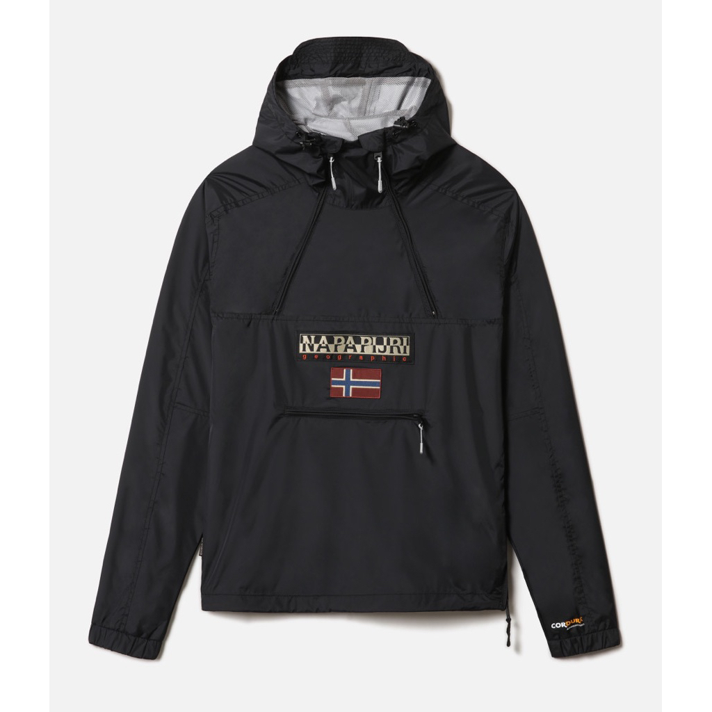 Napapijri Northfarer Shell Summer Hooded Jacket In Black