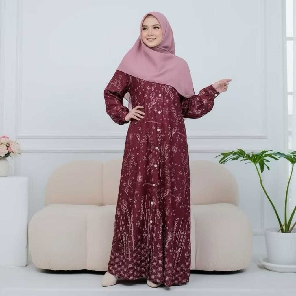 Gamis Maxmara Kondangan Wanita | Dress Muslim Elegan Polos | Tampilan Anggun