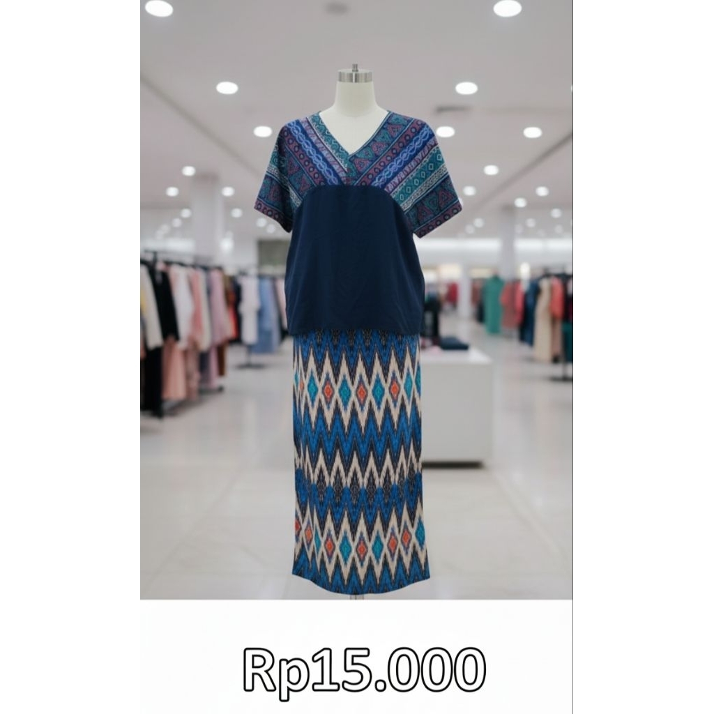 Rok lilit songket celana pendek doreng celana jeans pendek
