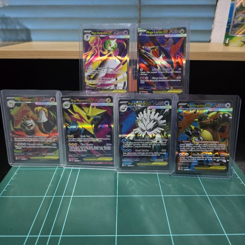Pokemon TCG Inonesia: Mega Gardevoir EX SR, Mega Latios EX SR, Mega Camerupt EX SR, Mega Manectrick 