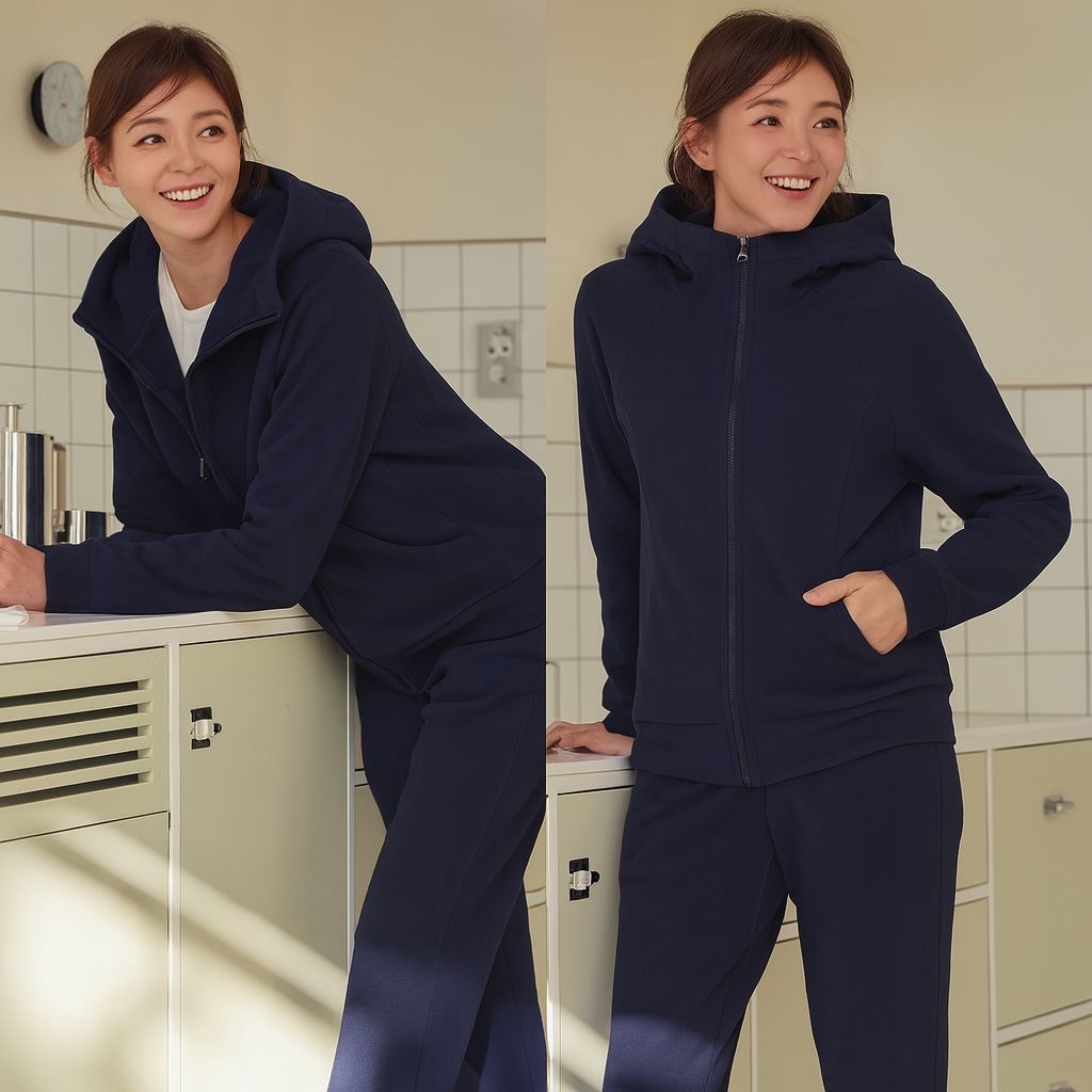 [Minne] STL Hoodie Zipper NY Warm