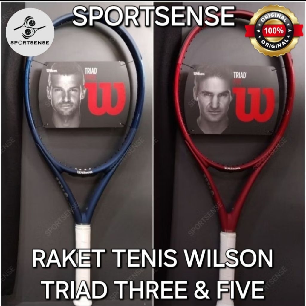 Raket Tenis Wilson Triad Three 3 Triad Five 5 Tennis Racket 264gr 280gr 103sq 113sq Racquet Original