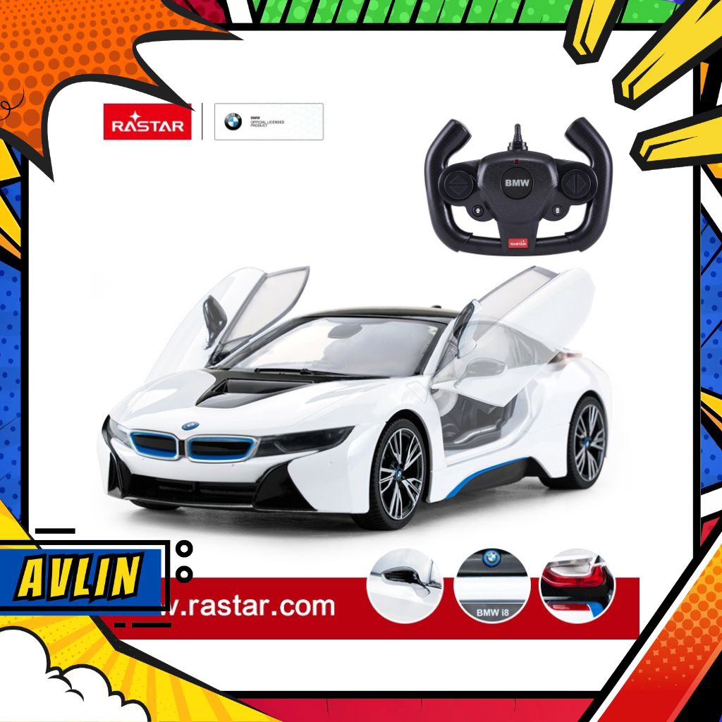RASTAR RC BMW I8 White 1:14 Scale Remote Control 2.4GHz