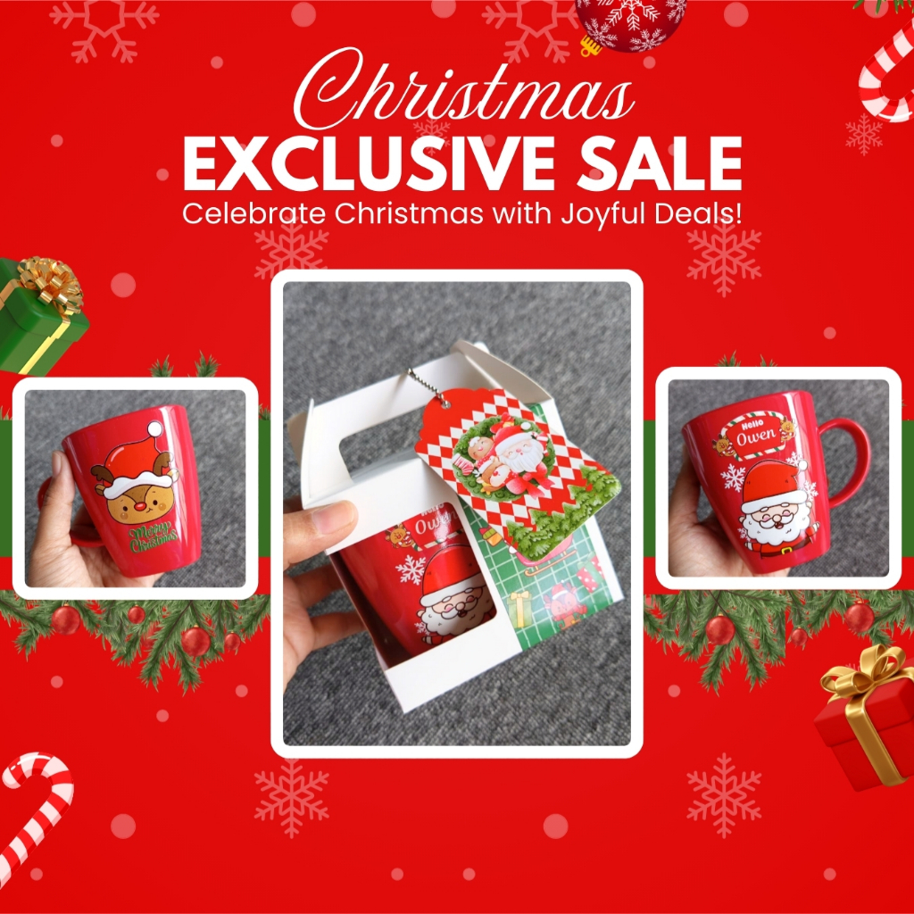 MUG CUSTOM NAMA TEMA NATAL CHRISTMAS KADO NATAL UNIK MELAMIN ASLI BUKAN PLASTIK