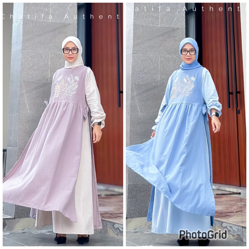 CHATIFA AUTHENTIC setelan  maleka original 100%/ setelan jumbo/ setelan 3 in 1