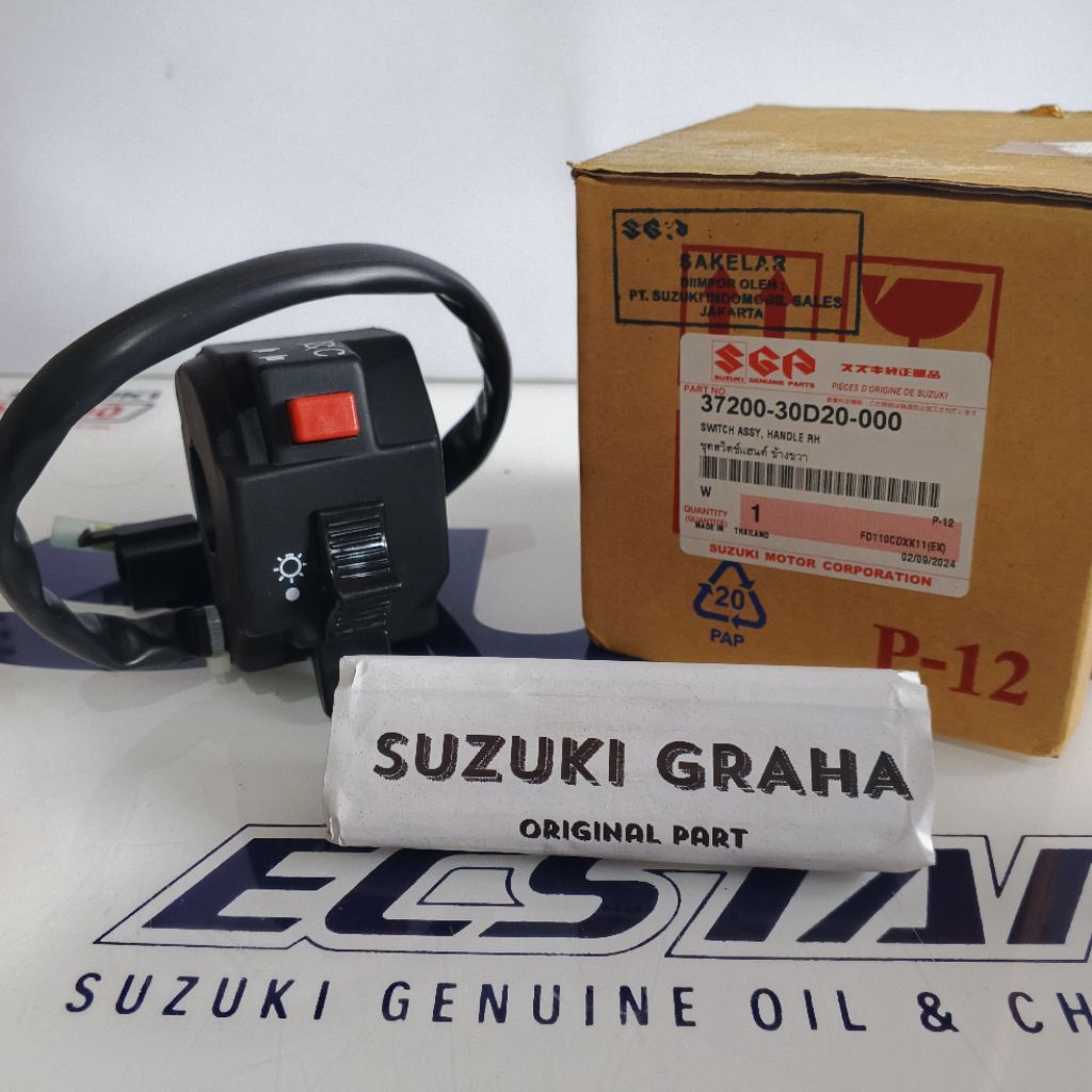 HANDEL HANDLE HOLDER GAS KANAN ASSY SATRIA 2 TAK HIU LUMBA ORIGINAL SUZUKI