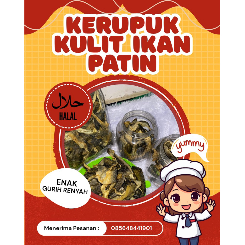 kerupuk kulit ikan patin 1kg mentah