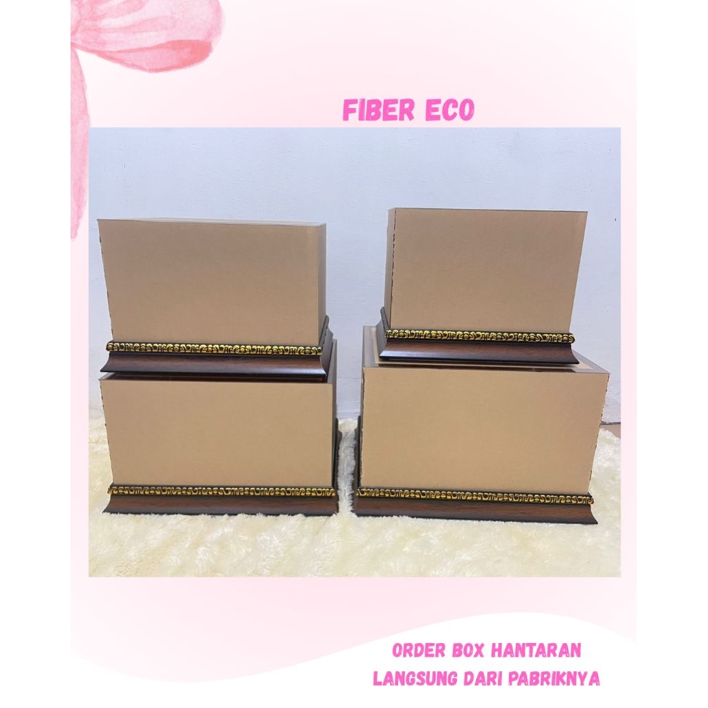 Alas hantaran fiber ECO dan tutup akrilik | kotak hantaran pernikahan fiber | box hantaran gold | gr