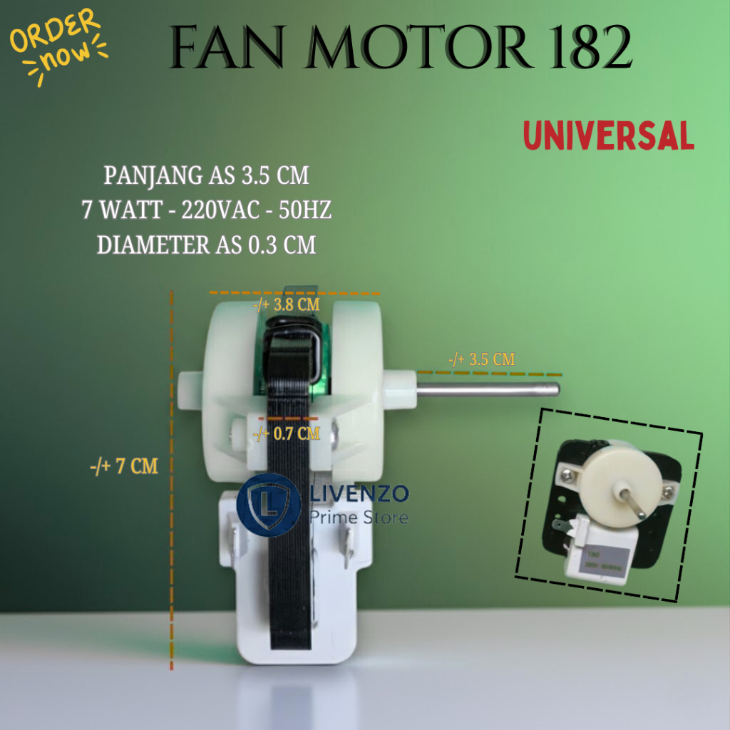 MOTOR FAN KULKAS 182 / DINAMO KIPAS KULKAS MULTI UNIVERSAL 182