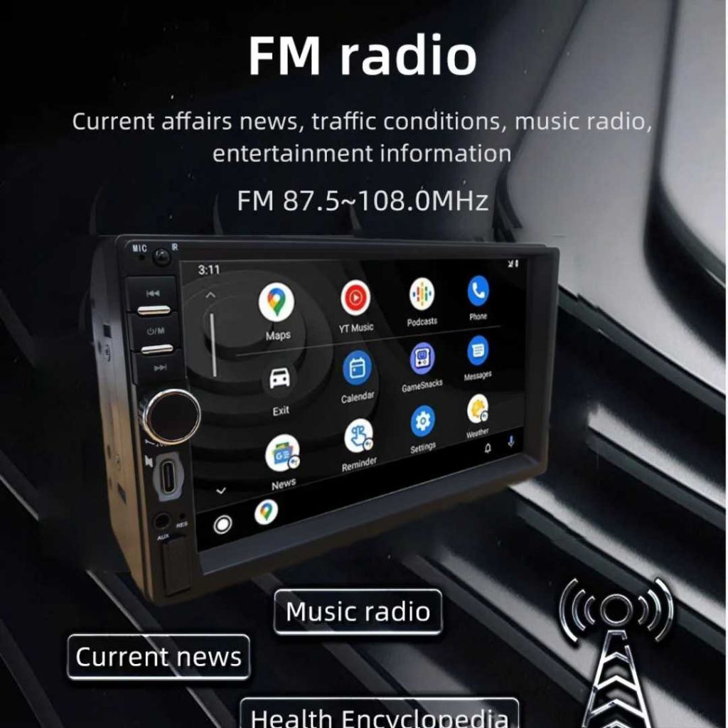 Tape Mobil Single Din USB Bluetooth  Car Head Unit Tape Mobil 2DIN Wireless CarPlay Android Auto 7 I