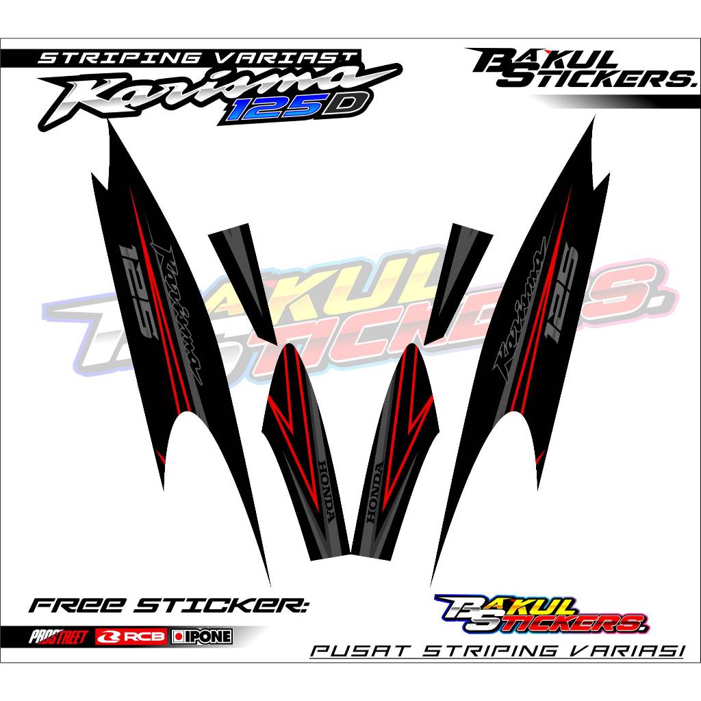 STRIPING VARIASI HONDA KARISMA / STICKER LIST VARIASI MOTOR HONDA KARISMA
