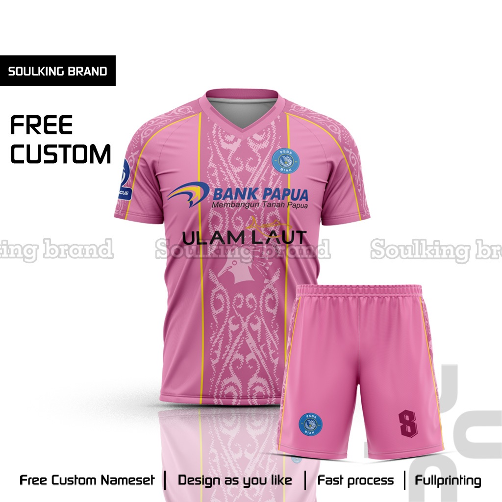 Baju Jersey PSBS 2025 / 2026 Goalkeeper Home Away Third Liga 1 Indonesia Free Custom Nama Warna Pink