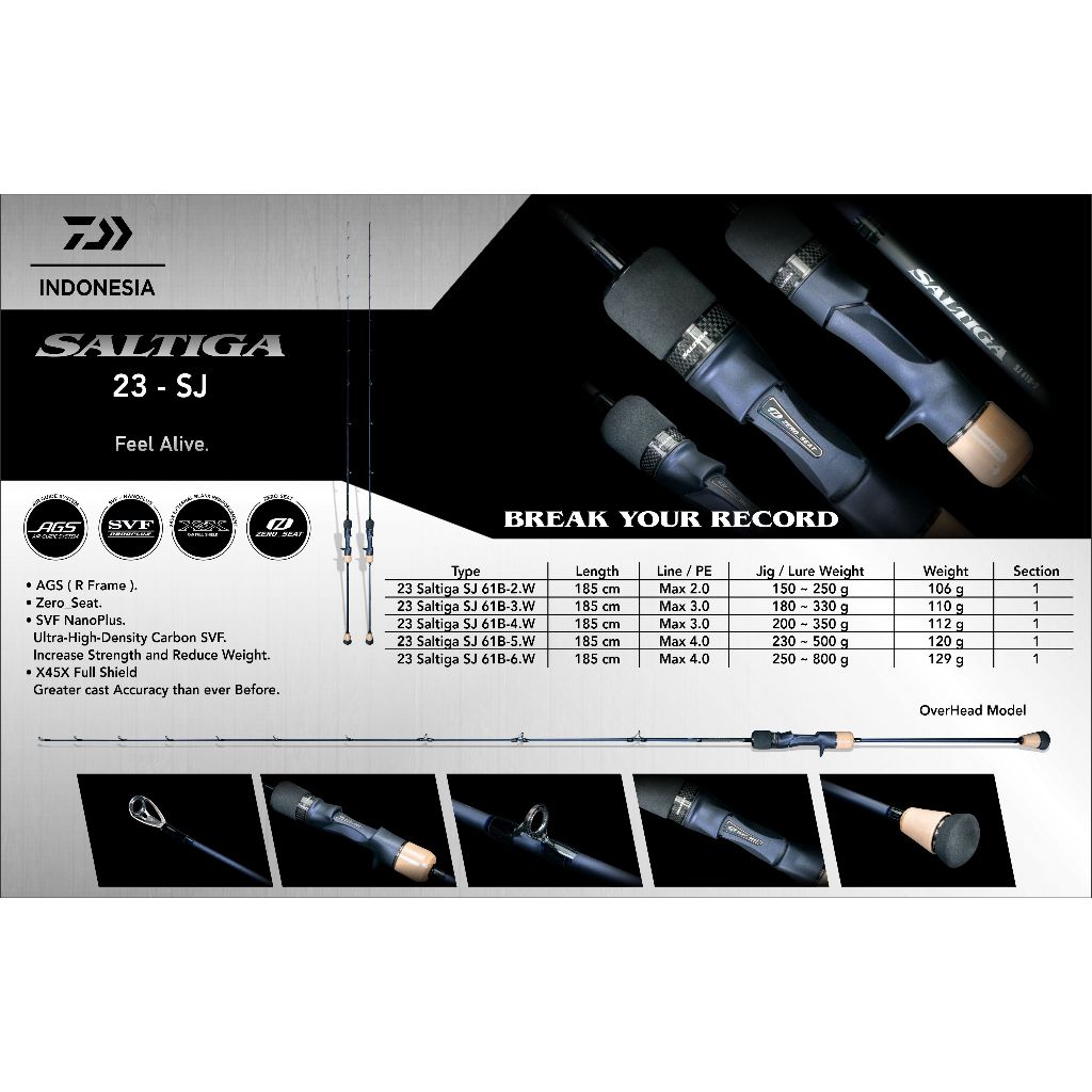 ROD DAIWA SLOW JIGGING SALTIGA 61B (OH)