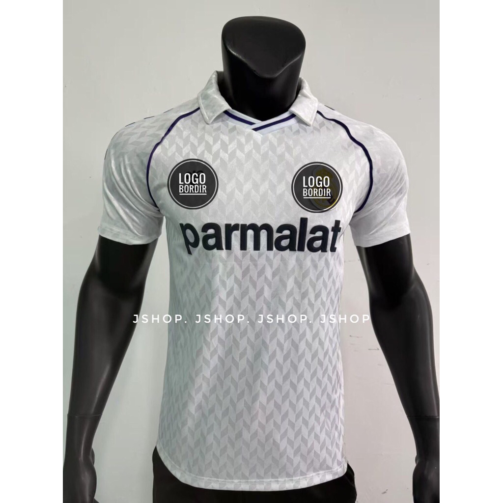 JERSEY BAJU BOLA RETRO MADRID HOME 1986 JERSEY BOLA RETRO BLOKCORE 1986
