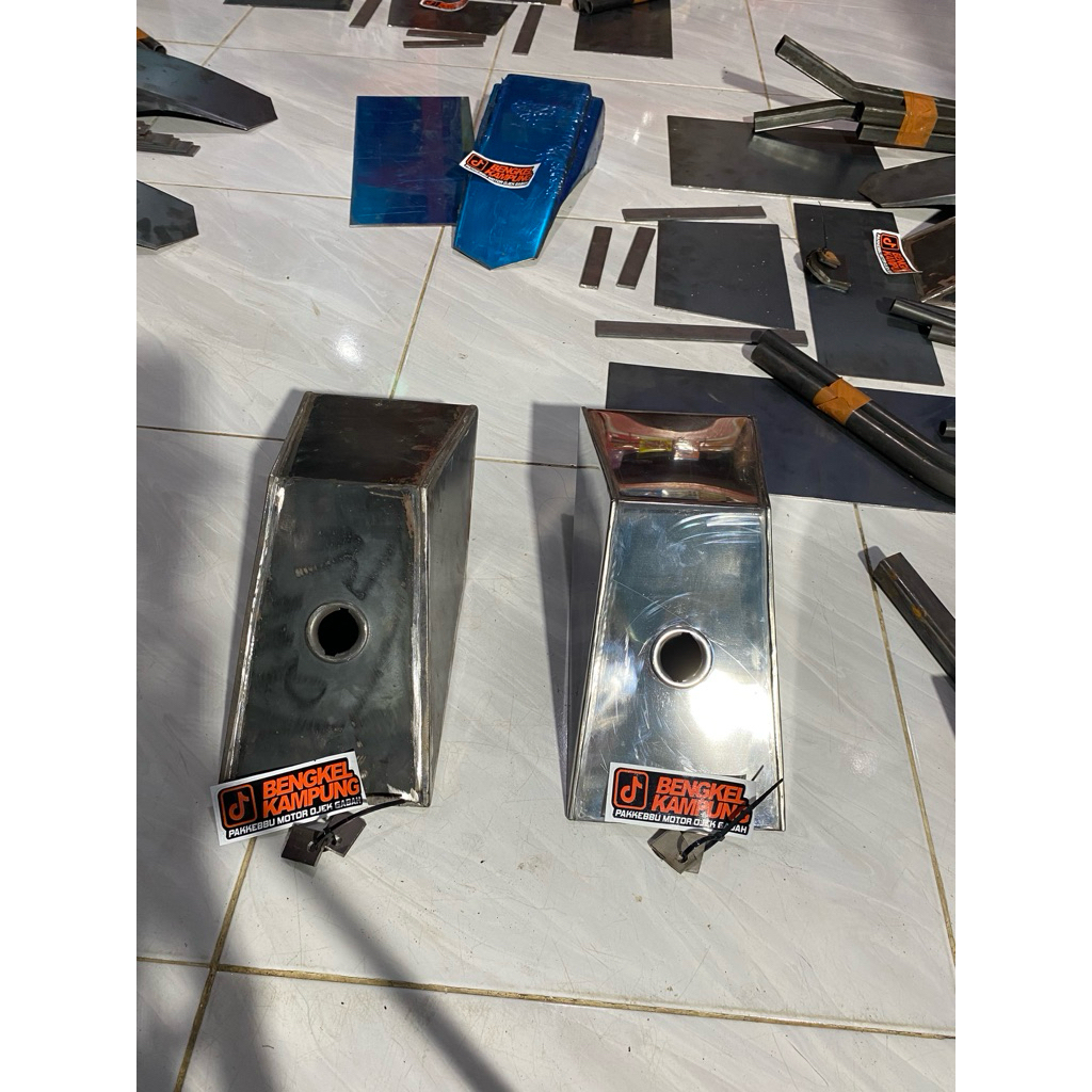 tangki plat hitam buat motor ojek gabah.