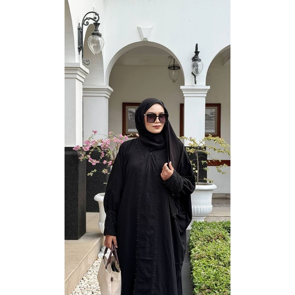 Abaya Hitam Kaftan Luza Abaya All Size Gamis Wanita Abaya Gamis Umroh Abaya Kekinian Simpel Abaya Re