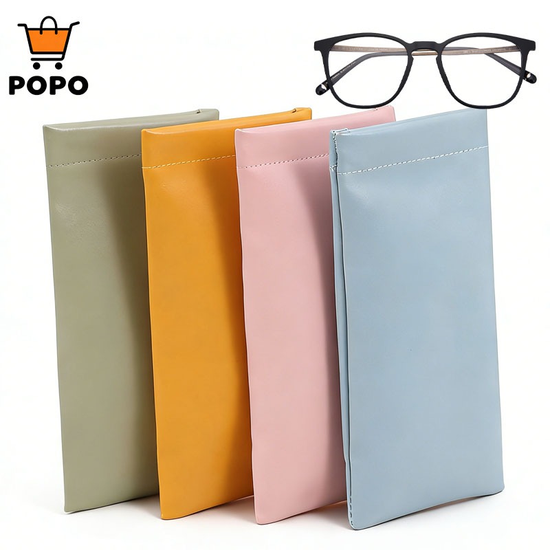 Tas Kotak Kacamata Baca PU Tas Kacamata Kulit Tas Kulit Kacamata Hitam Penutup Kacamata Tebal