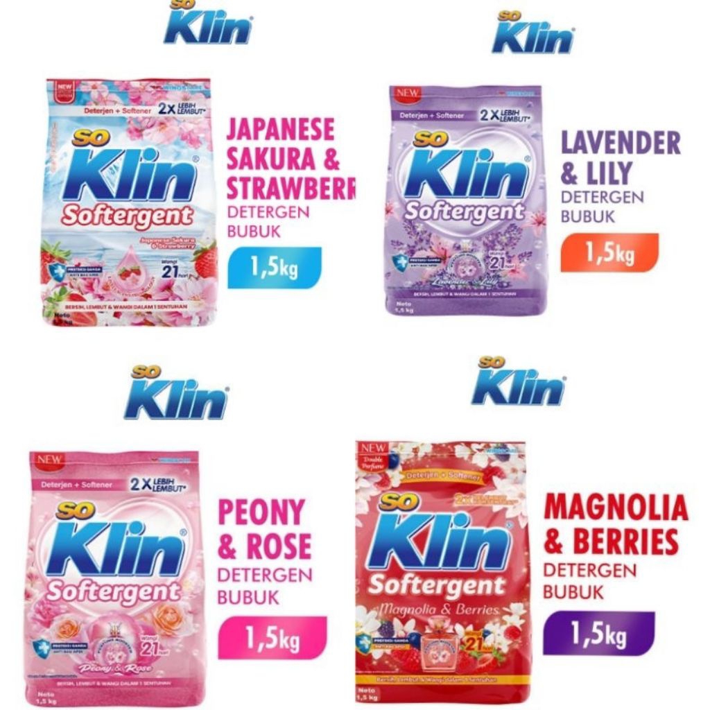 So klin detergent bubuk lavender & lili 1,5 kg