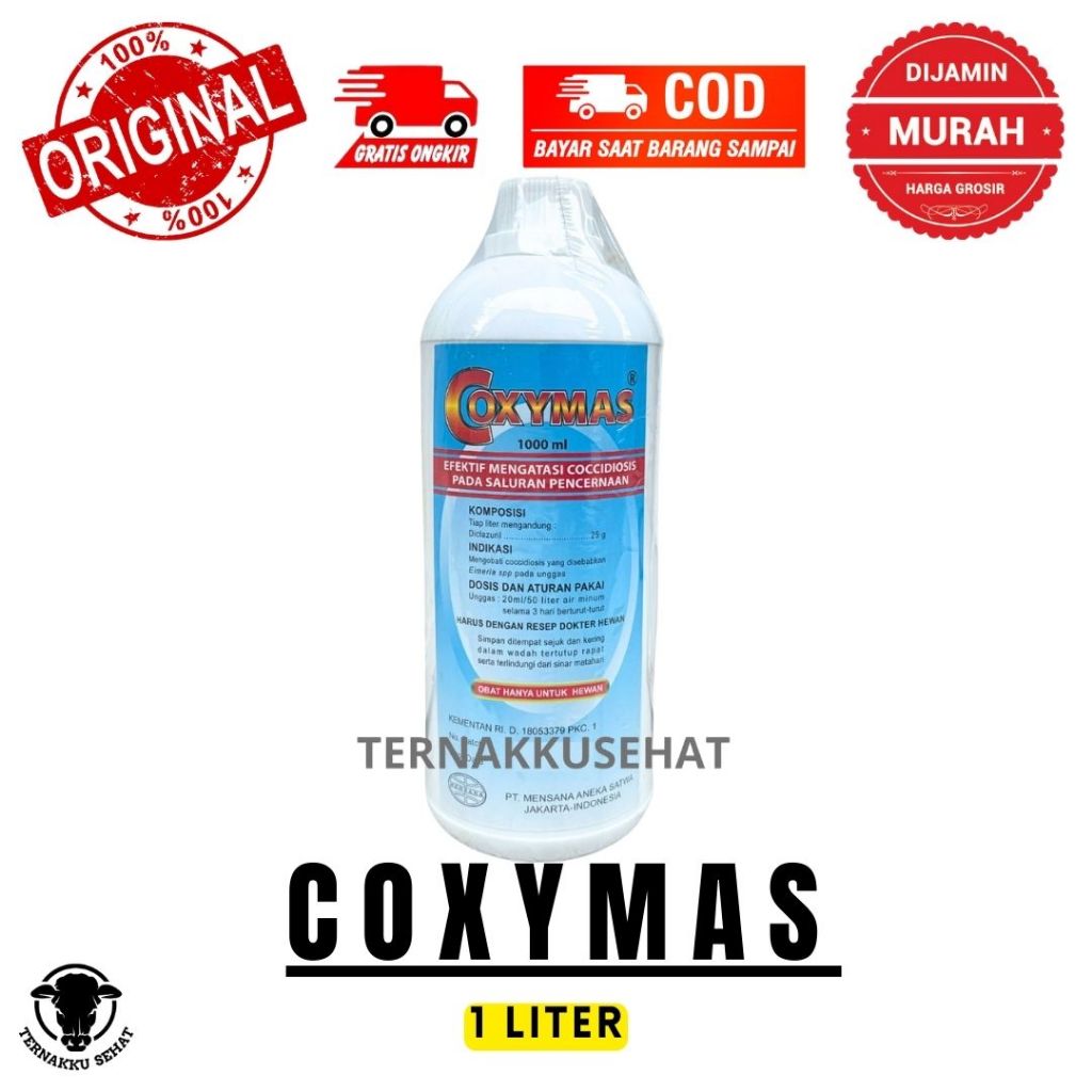 Coxymas 1 Liter Mensana Obat Coccidiosis Unggas Efektif