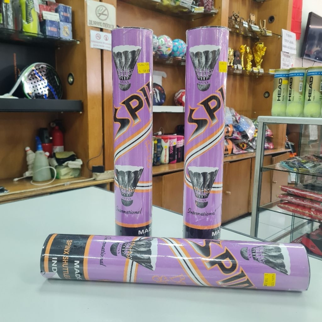 Shuttlecock Shuttle Cock Badminton Bulutangkis Saporete Ungu Original Kok Lancip Pointed Spin