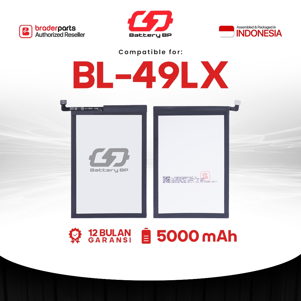 Battery Bp Braderparts BL-49LX For Infinix Hot 12 X6817 | Hot 20S X6827 5000 mAh