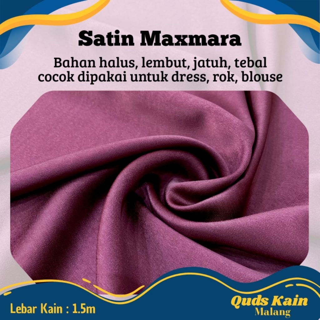 Kain Satin Maxmara Polos / Saten Maxmara Polos (WARNA REQUEST)