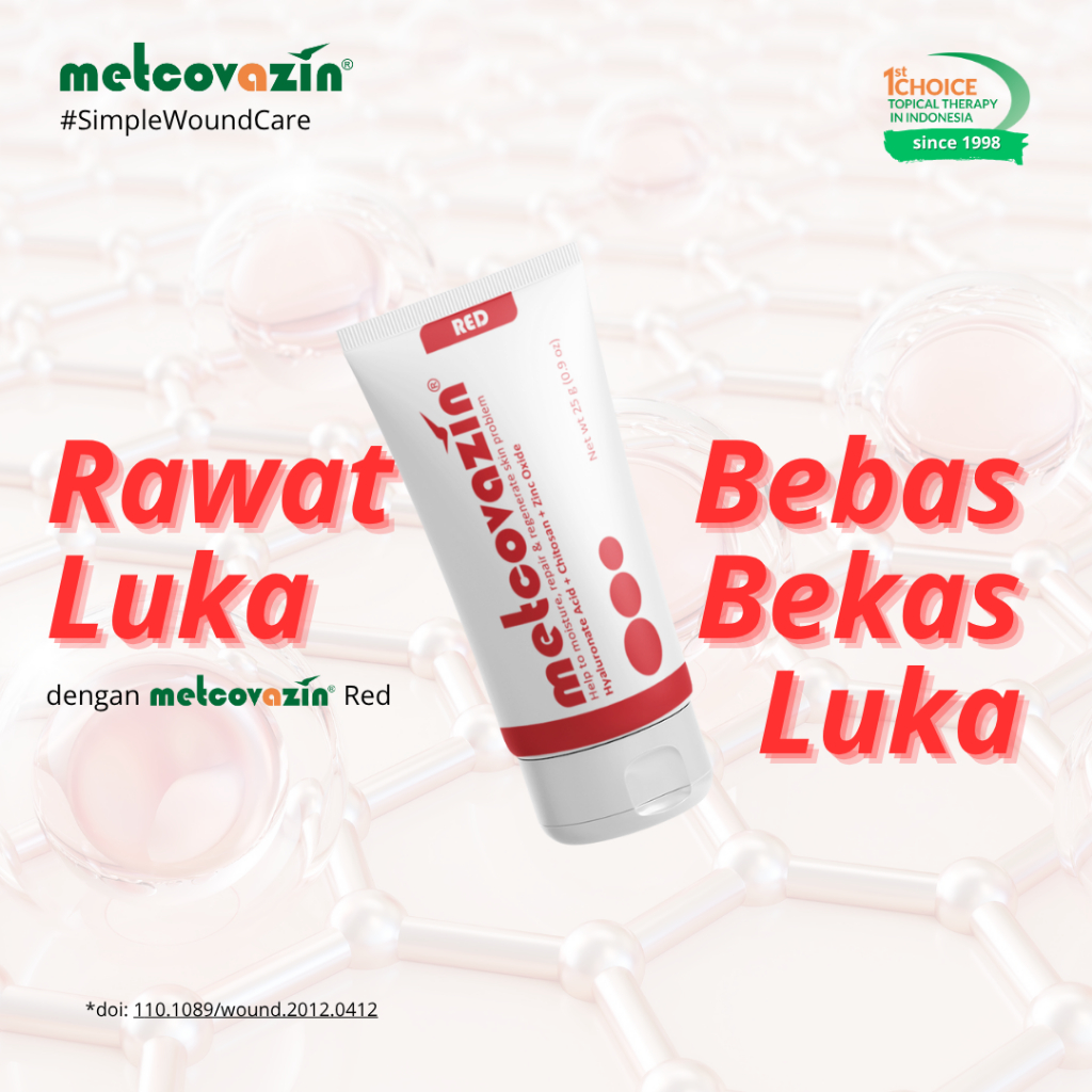 Metcovazin Red - Salep Luka Lecet dengan Zinc Oxide dan Hyaluronate Acid