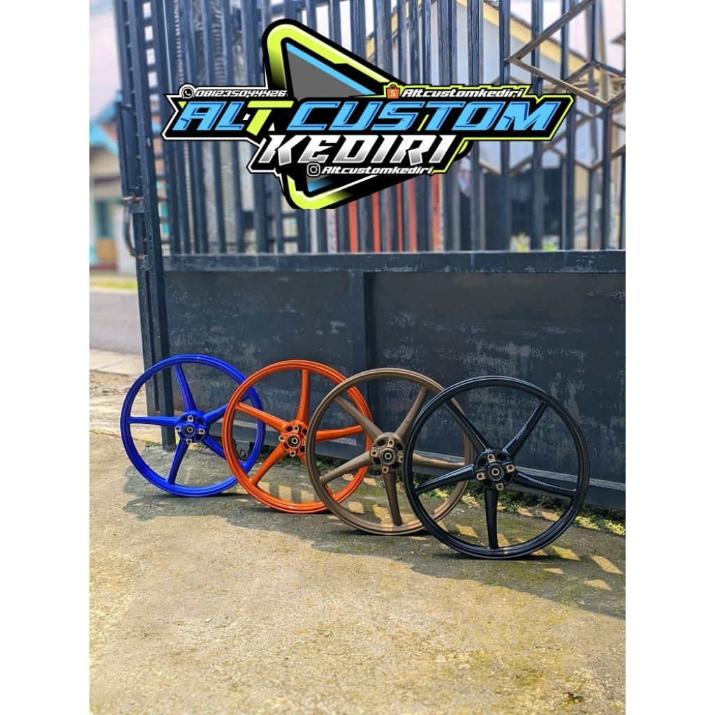 VELG V-ROSSI COPY RCB UKURAN 140 || DEPAN SAJA || RING 17