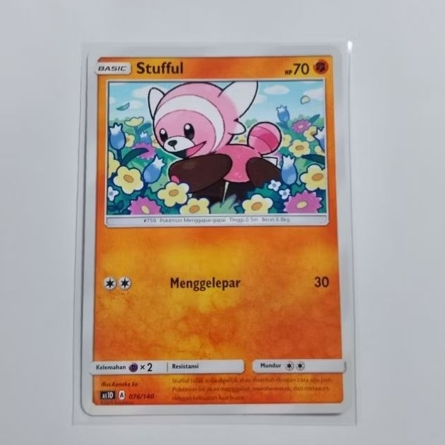 Kartu TCG Pokemon Stufful 076/140 - Indonesia