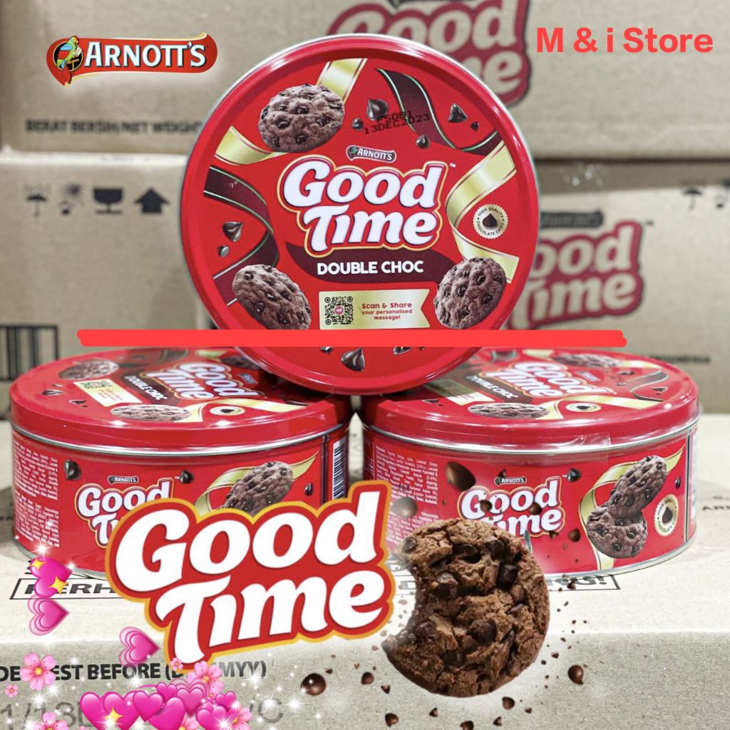 Good Time Cookies Coklat Biskuit Kaleng 133 gram