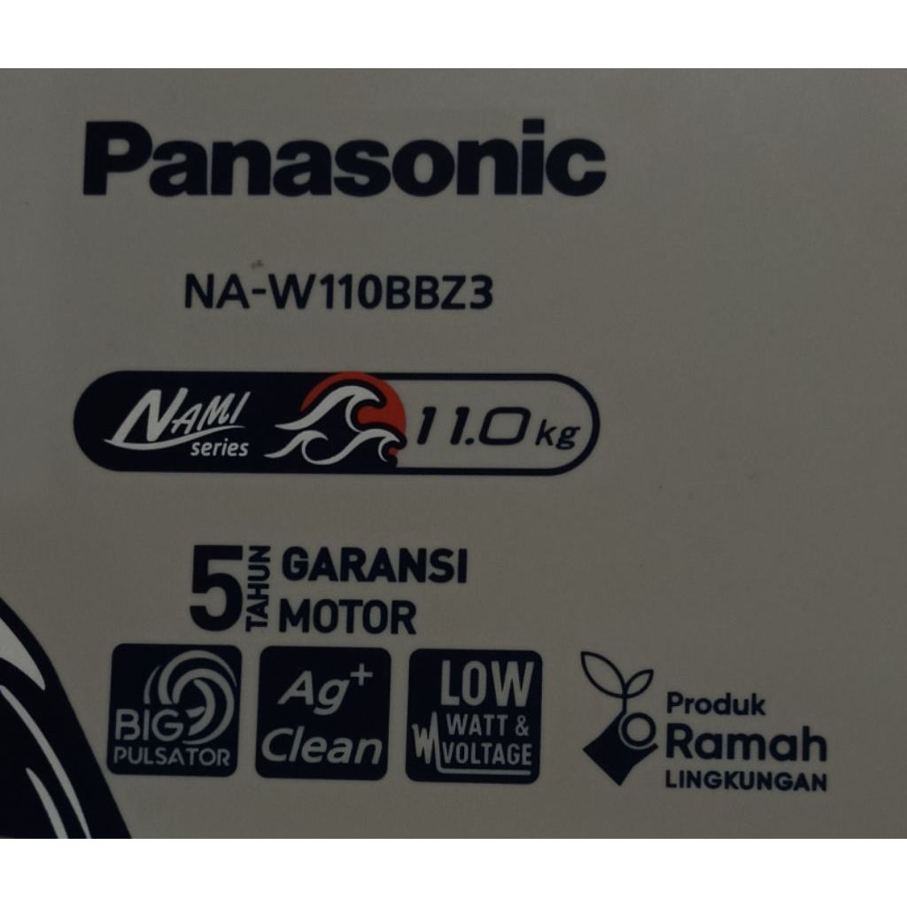 panasonic 110bbz mesin cuci 11 kg ag clean low watt twin tub nami series 2 tabung washer Pulsator an