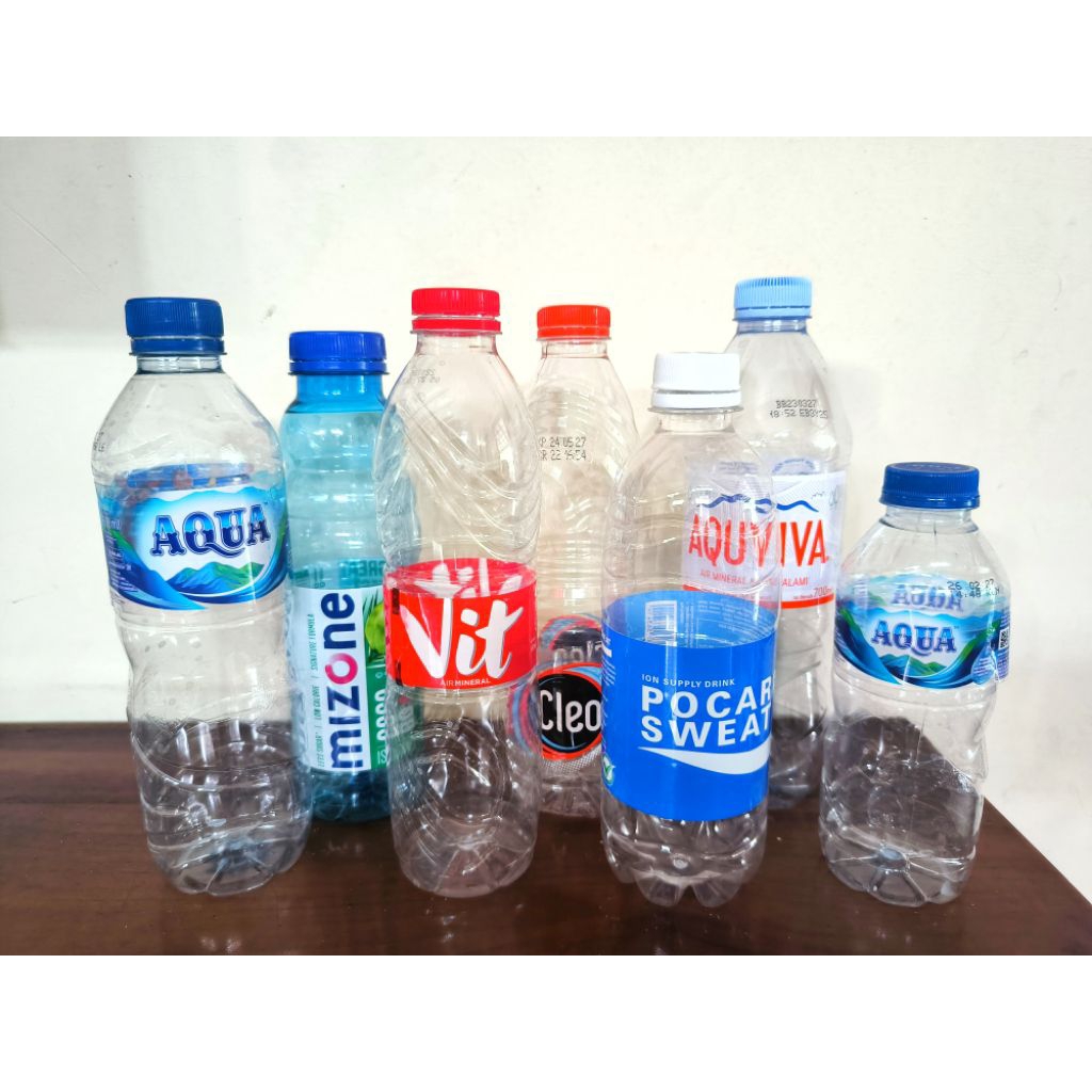 Botol Air Mineral Bekas Aqua/Le Minerale/Vit