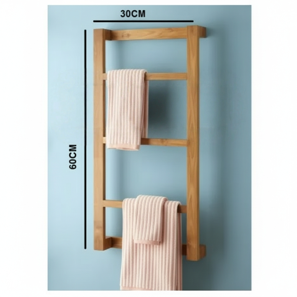 Gantungan Handuk Kamar Mandi Ambalan Rak Dinding Keren