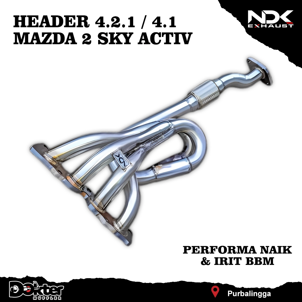 HEADER RACING MOBIL MAZDA2 SKYACTIV KNALPOT RACING BAGIAN HEADER NDK EXHAUST