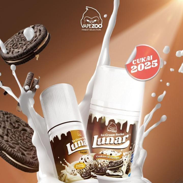 LUNAR ICE CREAM COOKIES & CREAM SALTNIC 30ML 30MG BY VAPEZOO