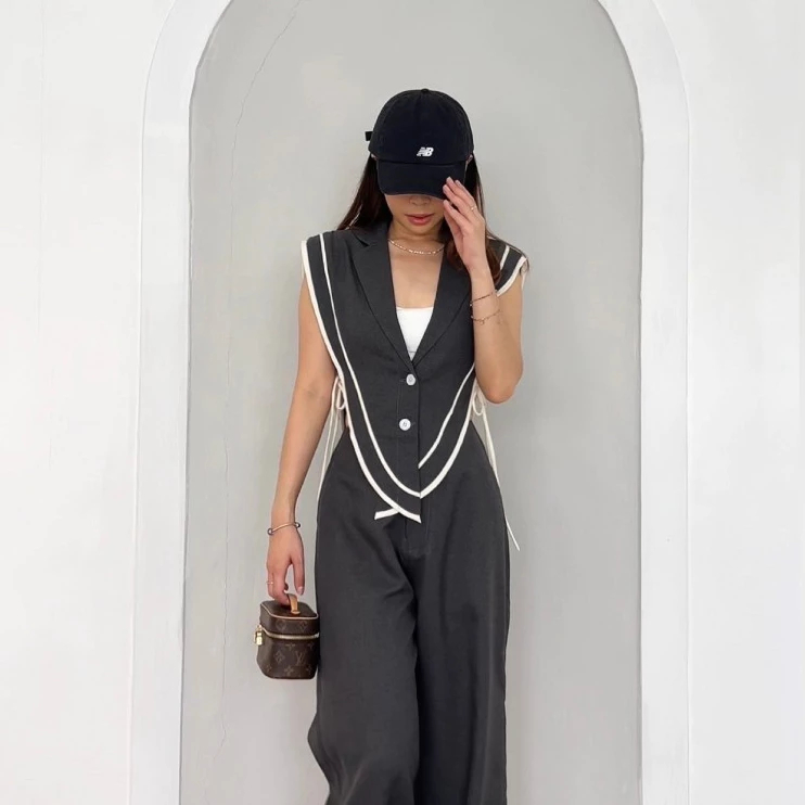 Elisse Vest X Pants Semi Wool Japan Premium