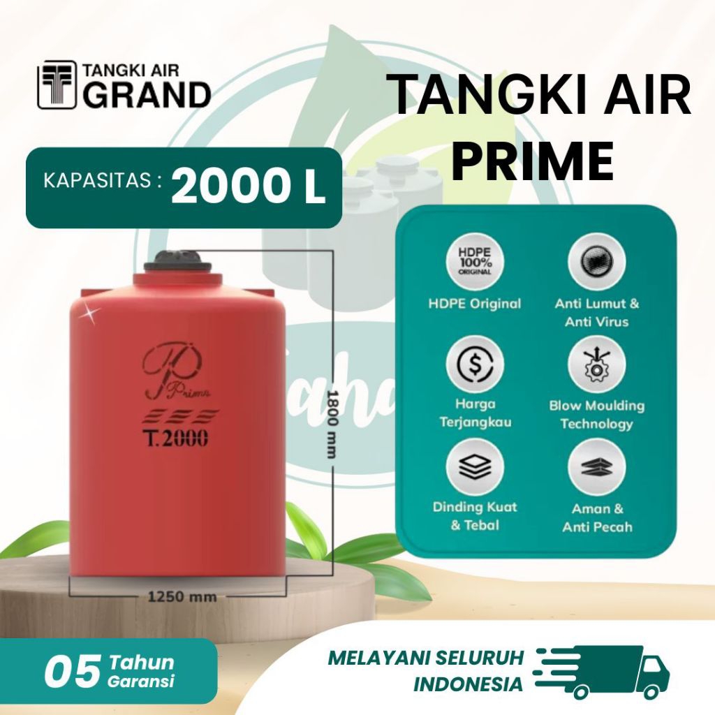 Tandon Air / Toren Air / Tangki Air Prime 2000 Liter